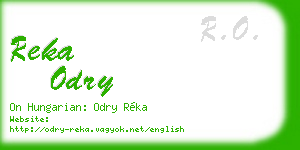 reka odry business card