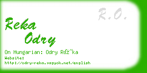 reka odry business card